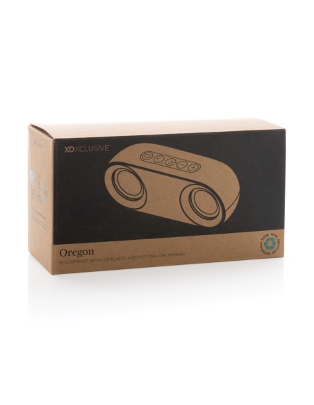 Speaker 10W Oregon in plastica riciclata RCS e sughero Speaker 10W Oregon in plastica riciclata RCS e sughero